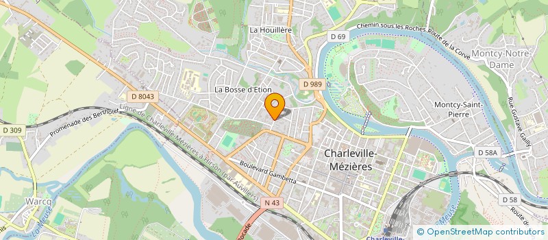 localisation de l'entreprise ACADEMIE DE DANSE ELODIE TANSKI  CHARLEVILLE-MEZIERES