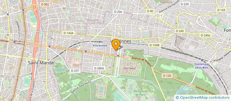 localisation de l'entreprise ACADEMIE DE FADO à VINCENNES