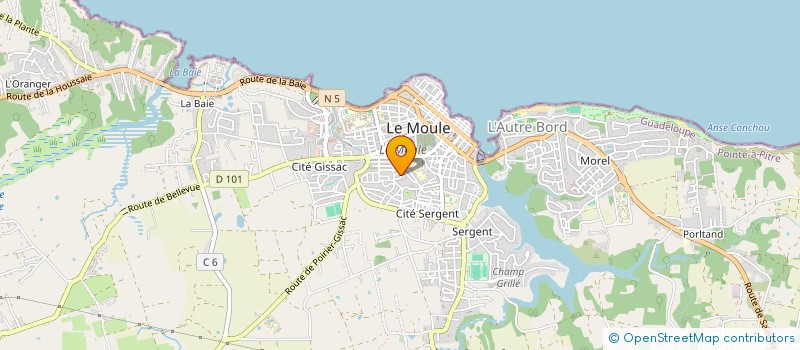 localisation de l'entreprise ACADEMIE DE FOOTBALL TALK TO ME  LE MOULE