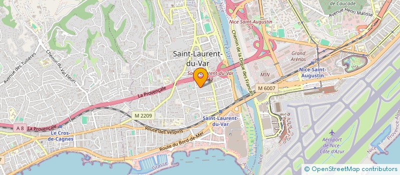 localisation de l'entreprise ACADEMIE DE FORMATION AUX BATONS ET TECHNIQUES D'INTERVENTION - GRAND SUD à SAINT-LAURENT-DU-VAR