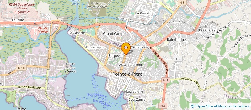 localisation de l'entreprise ACADEMIE DE FORMATION ITINERANTE ET RURALE+ à POINTE A PITRE