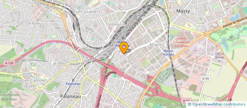 localisation de l'entreprise ACADEMIE DE KUNG FU ET DE SELF DEFENSE à PALAISEAU