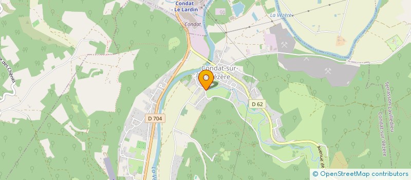 localisation de l'entreprise ACADEMIE DE KYUDO TRADITIONNEL D'ORIGINE PROTEGEE  CONDAT-SUR-VEZERE