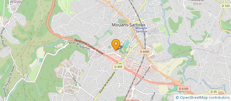 localisation de l'entreprise ACADEMIE DE L'ESTHETIQUE - L'ESSENTIEL  MOUANS-SARTOUX