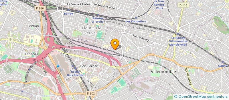 localisation de l'entreprise ACADEMIE DE LA JEUNESSE VILLEMOMBLOISE  VILLEMOMBLE