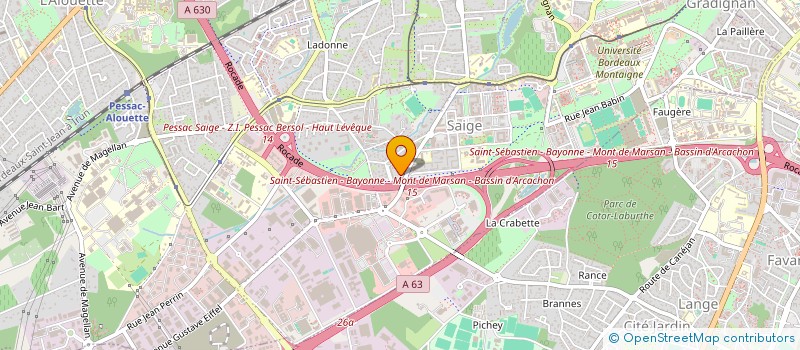 localisation de l'entreprise ACADEMIE DE PROTECTION à PESSAC