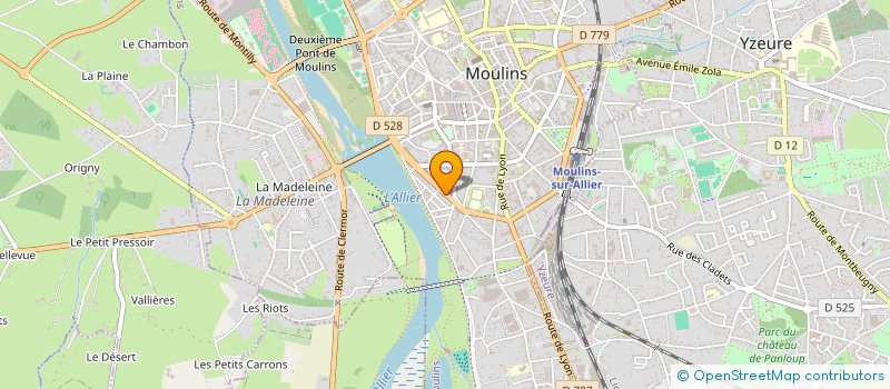 localisation de l'entreprise ACADEMIE DE VOLLEY-BALL STEPHANE THOMAS (AVST)  MOULINS