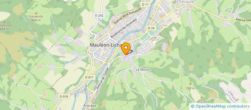localisation de l'entreprise ACADEMIE DES ARTS MARTIAUX SOULETINS (A.D.A.M.S.) à MAULEON-LICHARRE