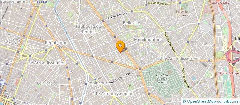 localisation de l'entreprise ACADEMIE DES MUSIQUES ACTUELLES  PARIS 11