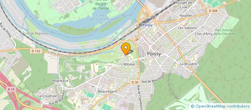 localisation de l'entreprise ACADEMIE DES PEINTRES DE L'ABBAYE à POISSY