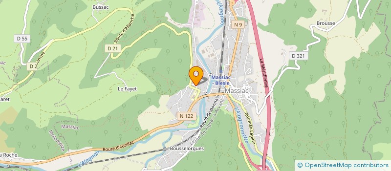 localisation de l'entreprise ACADEMIE DU CERCLE INTERNATIONAL DE KARATE DO ET ARTS MARTIAUX TRADITIONNELS à MASSIAC