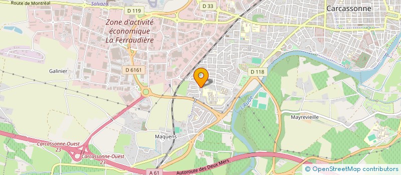 localisation de l'entreprise ACADEMIE FOOTBALL AUDOIS  CARCASSONNE