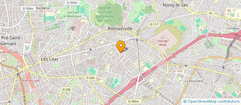 localisation de l'entreprise ACADEMIE FUTSAL ROMAINVILLE à ROMAINVILLE