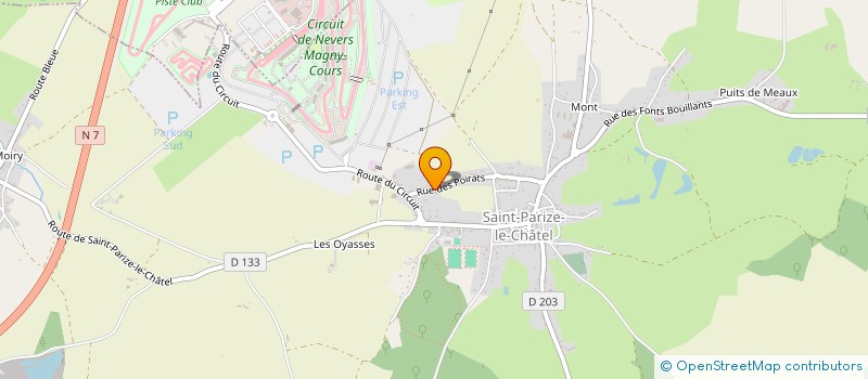 localisation de l'entreprise ACADEMIE MARTIALE EVOLUTION  SAINT-PARIZE-LE-CHATEL