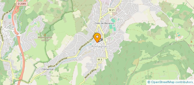 localisation de l'entreprise ACADEMIE MUSICALE D'AUVERGNE à ROMAGNAT