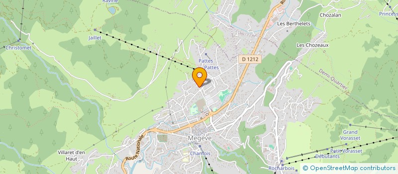 localisation de l'entreprise ACADEMIE MUSIQUE MEGEVE.  MEGEVE