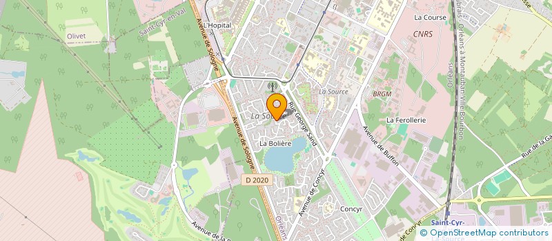 localisation de l'entreprise ACADEMIE ORLEANS FORM PROFESSIONNELLE SPORTIVE à ORLEANS