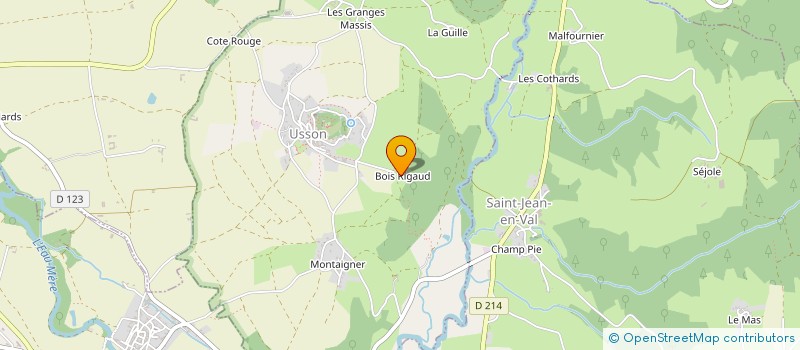 localisation de l'entreprise ACADEMIE REGIONALE AIKIDO AIKI TAISO AUV  USSON