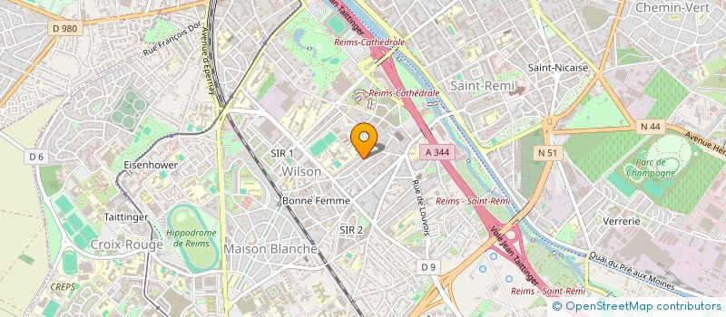 localisation de l'entreprise ACADEMIE REMOISE D AIKIRYU ET DES ARTS DU GESTE  REIMS