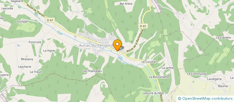 localisation de l'entreprise ACADEMIE SPORT ET CULTURE 24  AUBAS