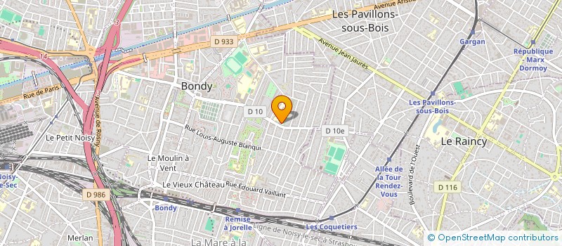 localisation de l'entreprise ACADEMIE SPORTIVE DE BONDY JUDO ( ASBJ )  BONDY