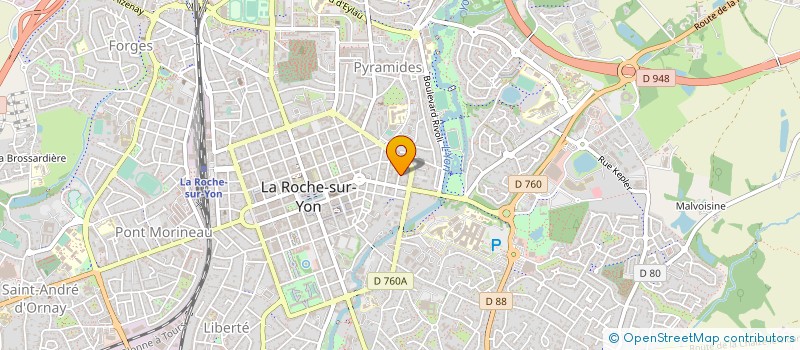 localisation de l'entreprise ACADEMIE YONNAISE DE BILLARD à LA ROCHE-SUR-YON