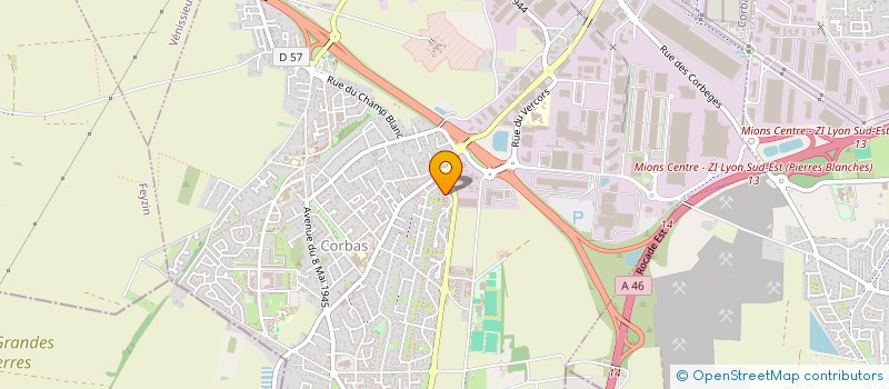 localisation de l'entreprise ACADEMOD à CORBAS