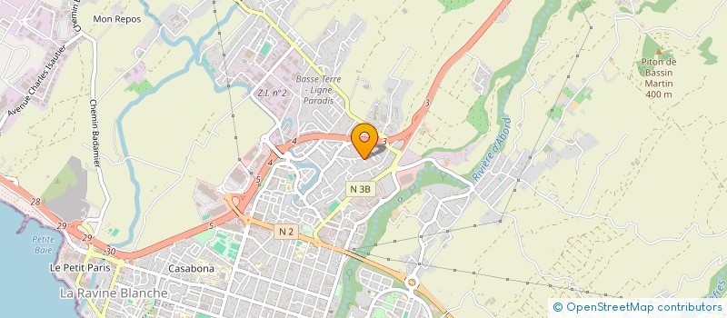 localisation de l'entreprise ACADEMY FOOTBALL CLUB OCEAN INDIEN  SAINT-PIERRE