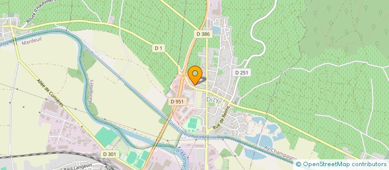 localisation de l'entreprise ACADEMY FOOTBALL EPERNAY TRIOMPHE  DIZY