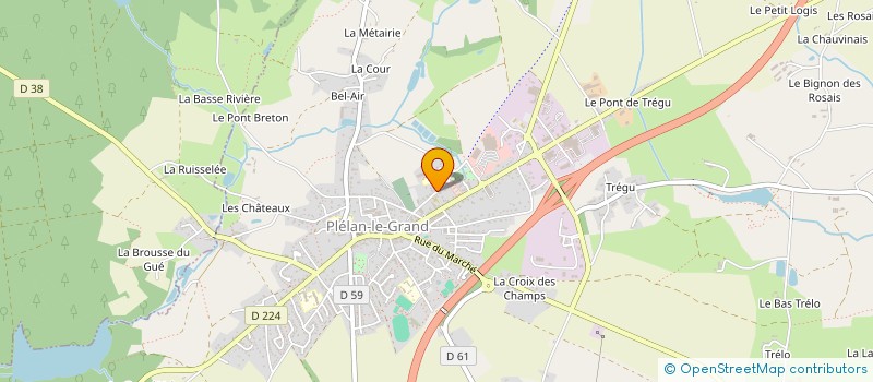 localisation de l'entreprise ACADIE SOFT INTERNATIONAL à PLELAN-LE-GRAND