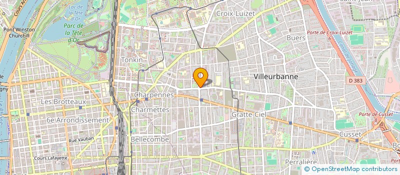 localisation de l'entreprise ACADNAT  VILLEURBANNE