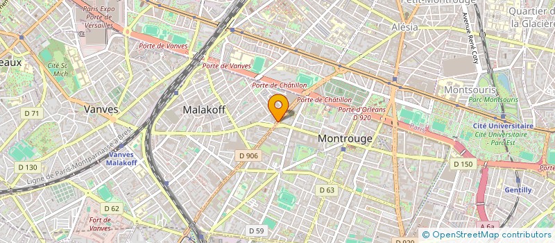 localisation de l'entreprise ACAJOU  MALAKOFF