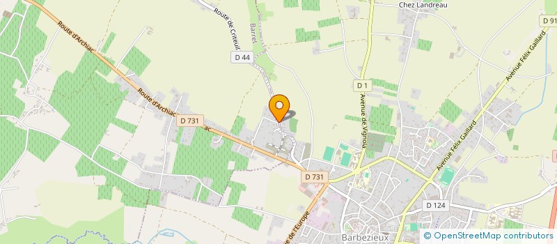 localisation de l'entreprise ACALMI  BARBEZIEUX SAINT HILAIRE