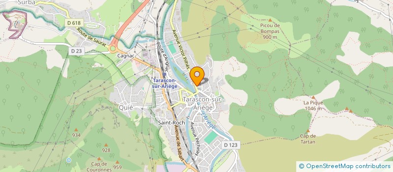 localisation de l'entreprise ACAMA (ATELIER CHOREGRAPHIQUE ANAIS MARIN) à TARASCON-SUR-ARIEGE
