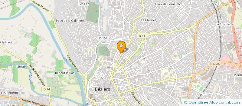 localisation de l'entreprise ACANET 34 à BEZIERS