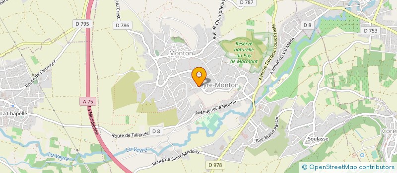 localisation de l'entreprise ACARA à VEYRE-MONTON