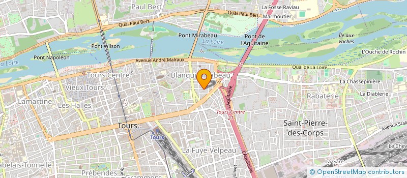 localisation de l'entreprise ACASI  TOURS