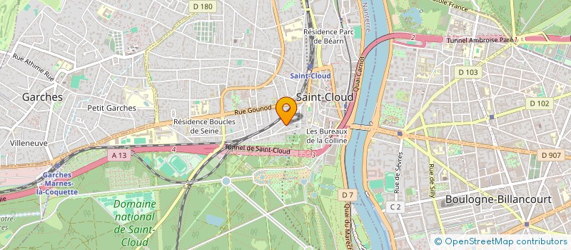 localisation de l'entreprise ACATAMA à SAINT-CLOUD