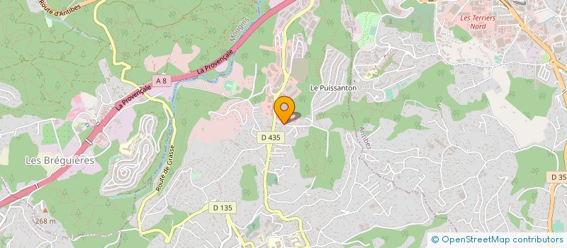localisation de l'entreprise ACAUPEL COTE D'AZUR à VALLAURIS