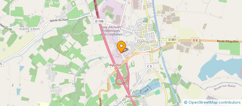 localisation de l'entreprise ACB  DAMAZAN