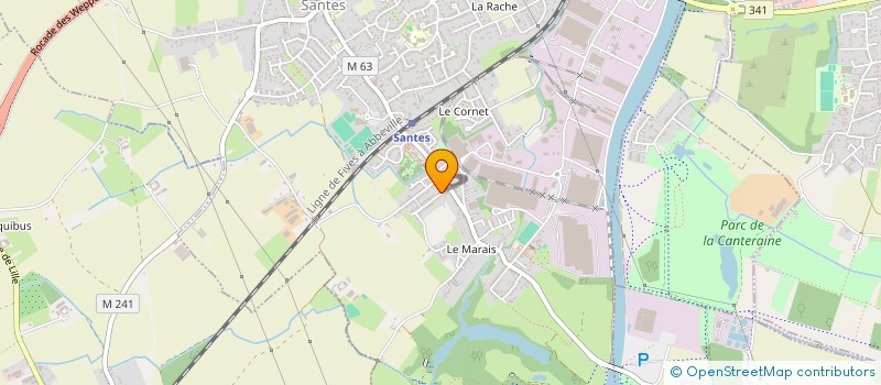 localisation de l'entreprise ACB  SANTES