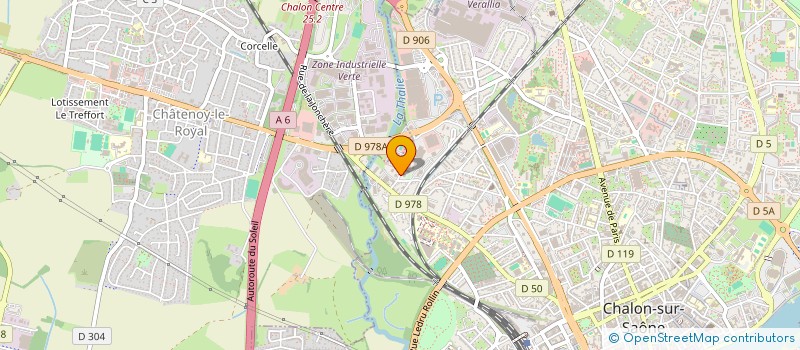localisation de l'entreprise ACB à CHALON-SUR-SAONE