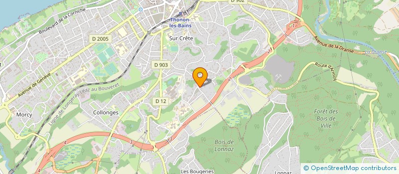 localisation de l'entreprise ACB AGENCEMENT DE CUISINE ET BAINS à THONON LES BAINS