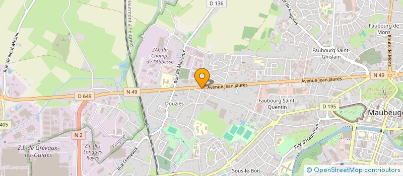 localisation de l'entreprise ACB IMMOBILIER  MAUBEUGE