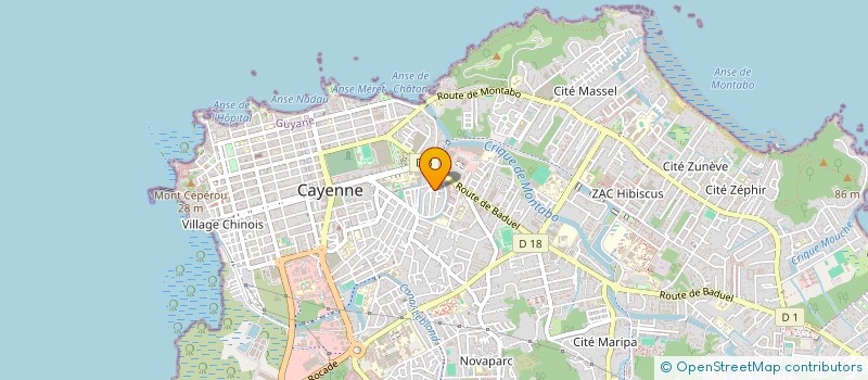 localisation de l'entreprise ACB LOCATION  CAYENNE