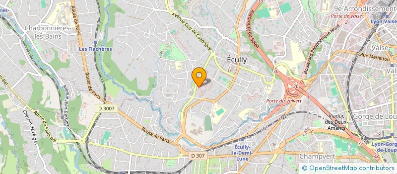 localisation de l'entreprise ACB TP & AMENAGEMENTS à ECULLY