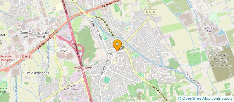 localisation de l'entreprise ACBC  ENTRAIGUES-SUR-LA-SORGUE