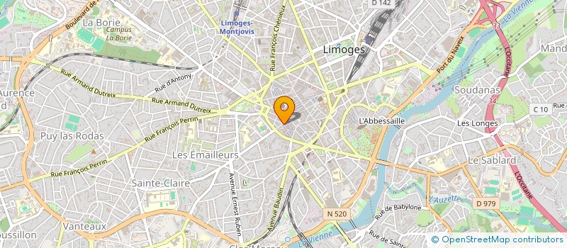 localisation de l'entreprise ACBE  LIMOGES