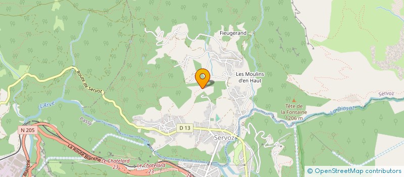 localisation de l'entreprise ACBO LES LANCHES  SERVOZ