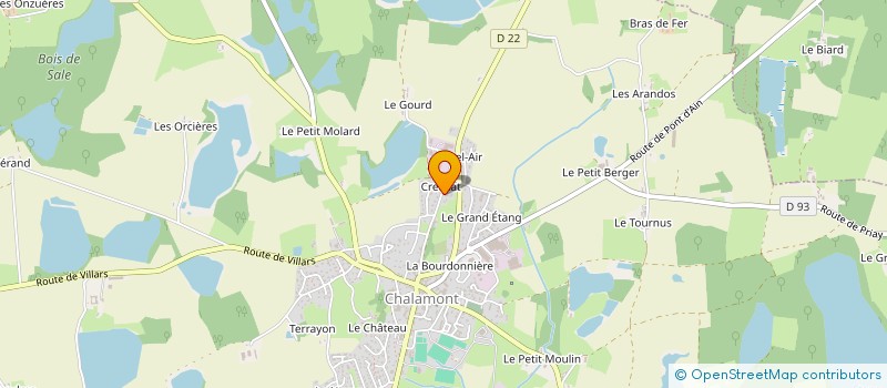 localisation de l'entreprise ACBOURSIER à CHALAMONT